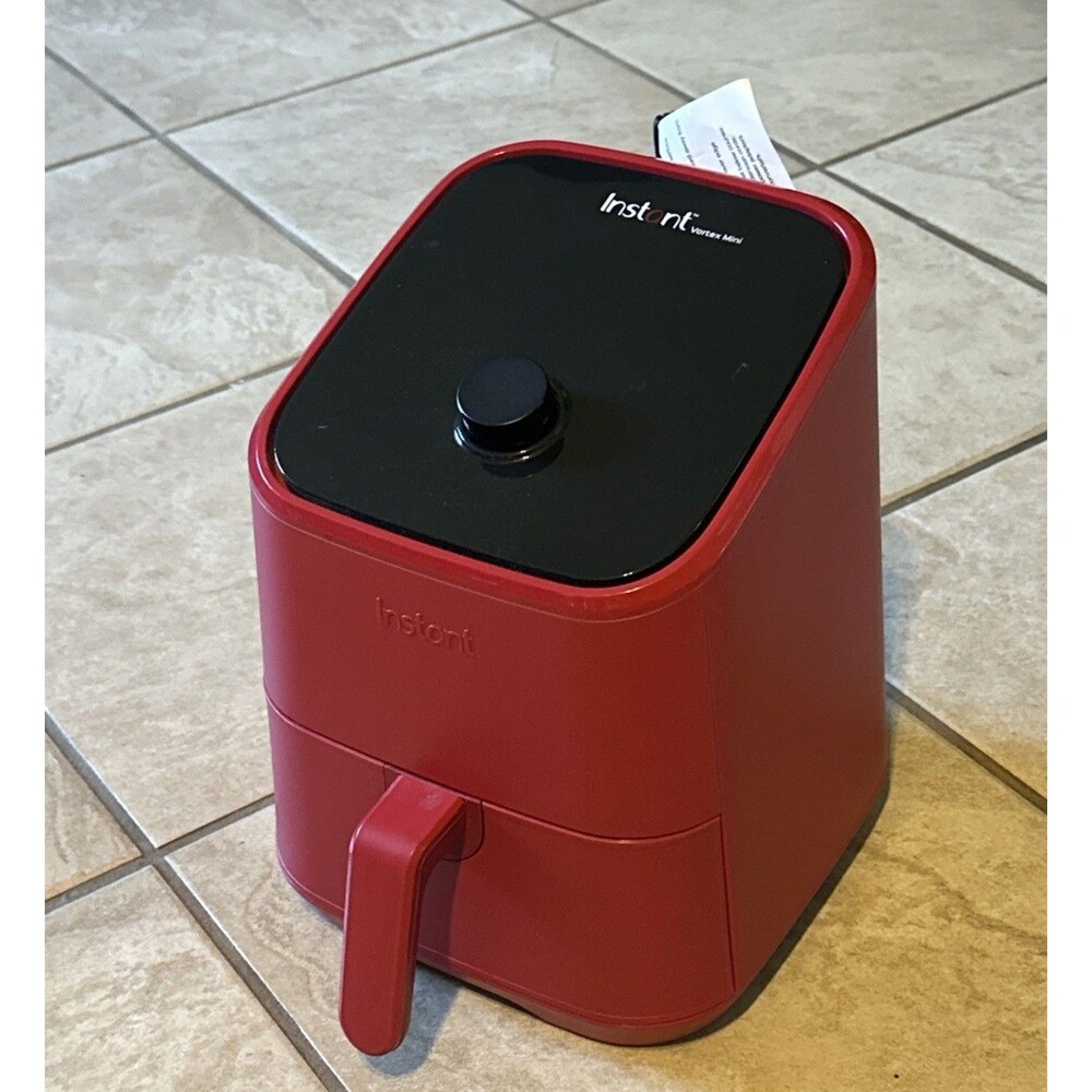 Instant Vortex Mini 2-Quart Air Fryer Vibrant Red EUC No Box